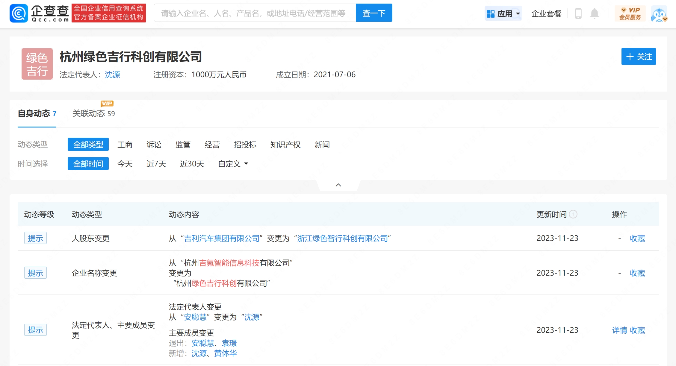 吉利旗下吉氪智能更名为绿色吉行
